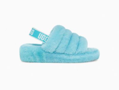 UGG Fluff Yeah Slides for Womens - Clear Water/Blue India